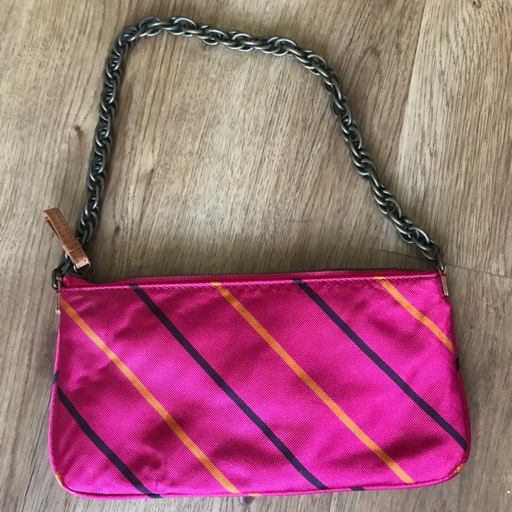 J. Crew Pink Striped Purse